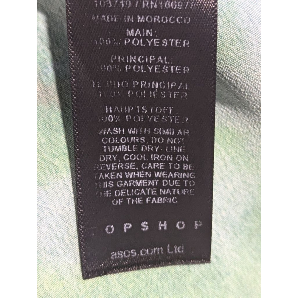 Women's Topshop Green & Black Tie dye Dress Size US 6 - Picture 8 of 8